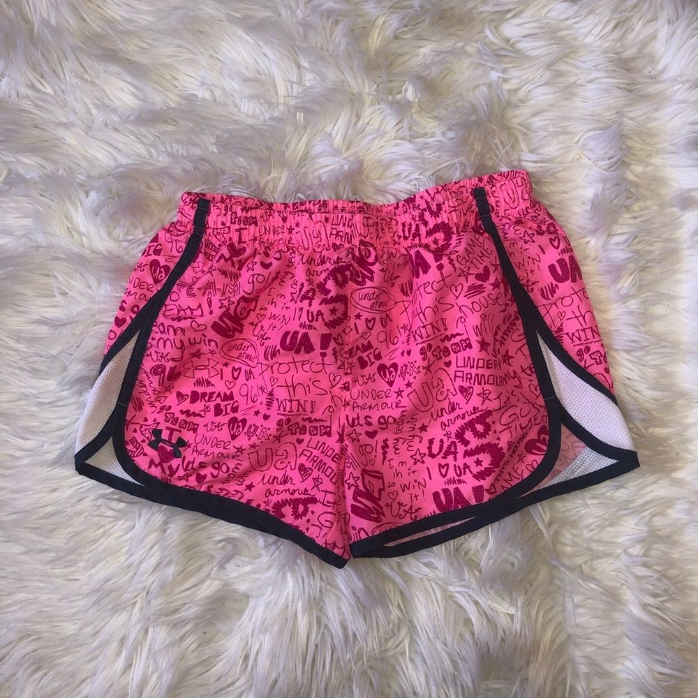 under armor YXL pink athletic shorts
